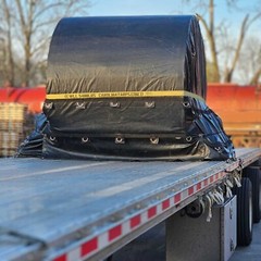 Steel Coil Tarp 7′ x 7′ x 7′ Coil Bag 18oz Vinyl (38 lb) Black