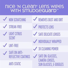 Nice ‘n Clean SmudgeGuard Lens Cleaning Wipes (100 100 Count (Pack of 1)