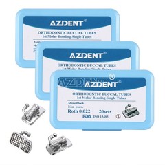 AZDENT 20Sets Dental Orthodontic Buccal Tube 1st 2nd Molar Tube Roth MBT 022