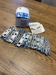 Box Of 50 Blue YA6C-2N LCN6-12 2 Hole Long Barrel Compression Lugs 6STR 1/2” NOS