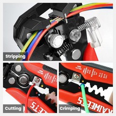Durable Alloy Steel Wire Stripper & Crimper – Automatic 3-in-1 Utility Tool