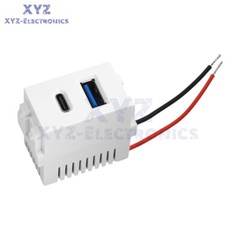 Type 128 USB Power Module 220V Socket 5V 2.1A USB+Type-C Charge Socket Module