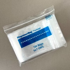 5×7 Zip Poly Bag – 100 bags – 2mil Thickness