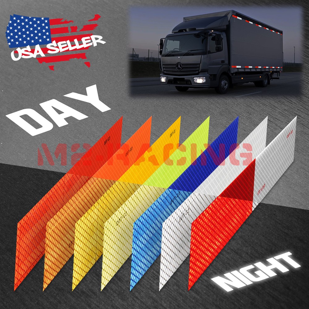 DOT-C2 Conspicuity Reflective Tape Strip 1 Foot Safety Warning Trailer RV