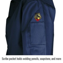 Black Stallion TruGuard 200 9oz Navy FR Cotton Welding Jacket (XL) (FN9-30C)