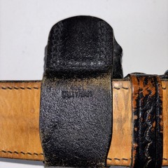 VTG Basketweave Leather Duty Belt w Cuffs Cuff Holder N Accessories 30-32 Inches