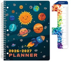 Global Datebooks 2026-2027 8.5 inches x 11 inches, Space Happy Planets