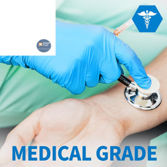 Medguy Powder-Free Nitrile Exam Gloves, 4.5 Mil, 100 Medium, Medium (Blue)