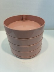Vintage InterDesign 4 Tier Swivel Desk Organizer Pink Color ( no lid)