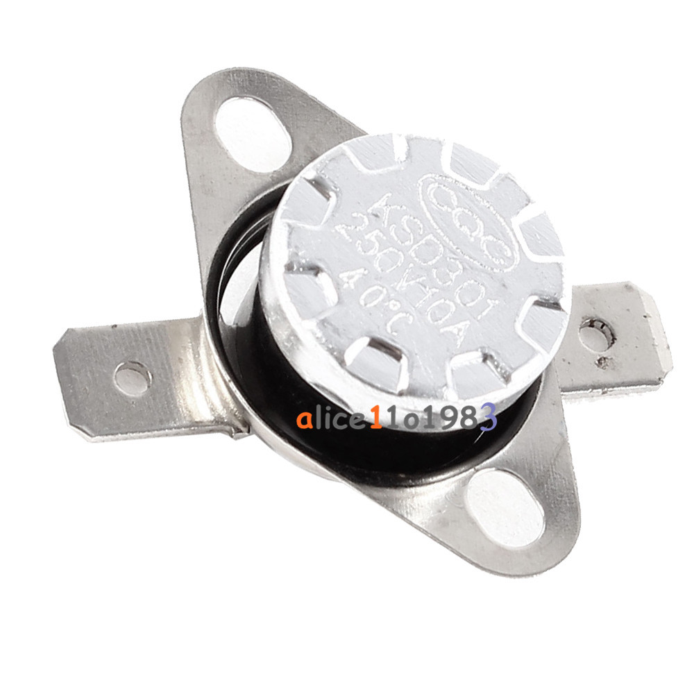 KSD301 40°C / 104°F Degree Celsius N.O. Temperature Switch Thermostat 10A 250V