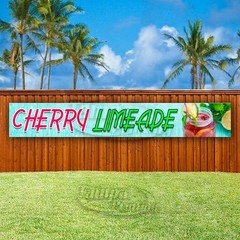 CHERRY LIMEADE Advertising Fresh Drinks Vinyl Banner Flag Sign USA XL01540