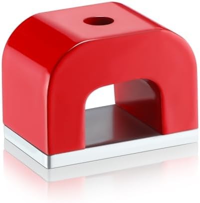 Horseshoe Alnico U Shaped Magnet, 13 lb Pull, Red, Rectangular, Utility Magnet (
