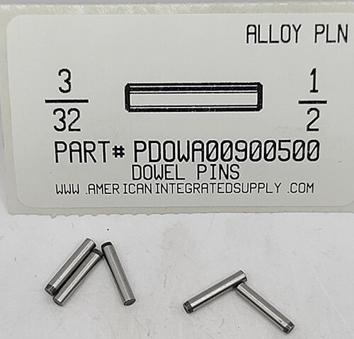 3/32X1/2 DOWEL PINS ALLOY STEEL PLAIN (25)
