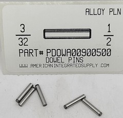 3/32X1/2 DOWEL PINS ALLOY STEEL PLAIN (25)