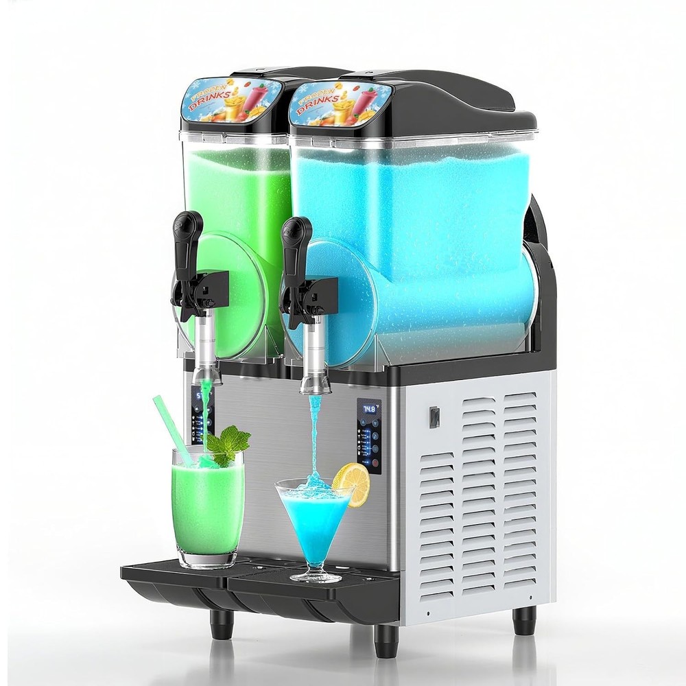 30L 8Gal Slushy Machine 110V Frozen Drink Maker Smoothie Machine Multi-Mode