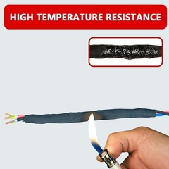 Wire Harness Tape 8 Rolls-Total 328 FT, Polyester Fabric,Flame Retardant,at 257℉