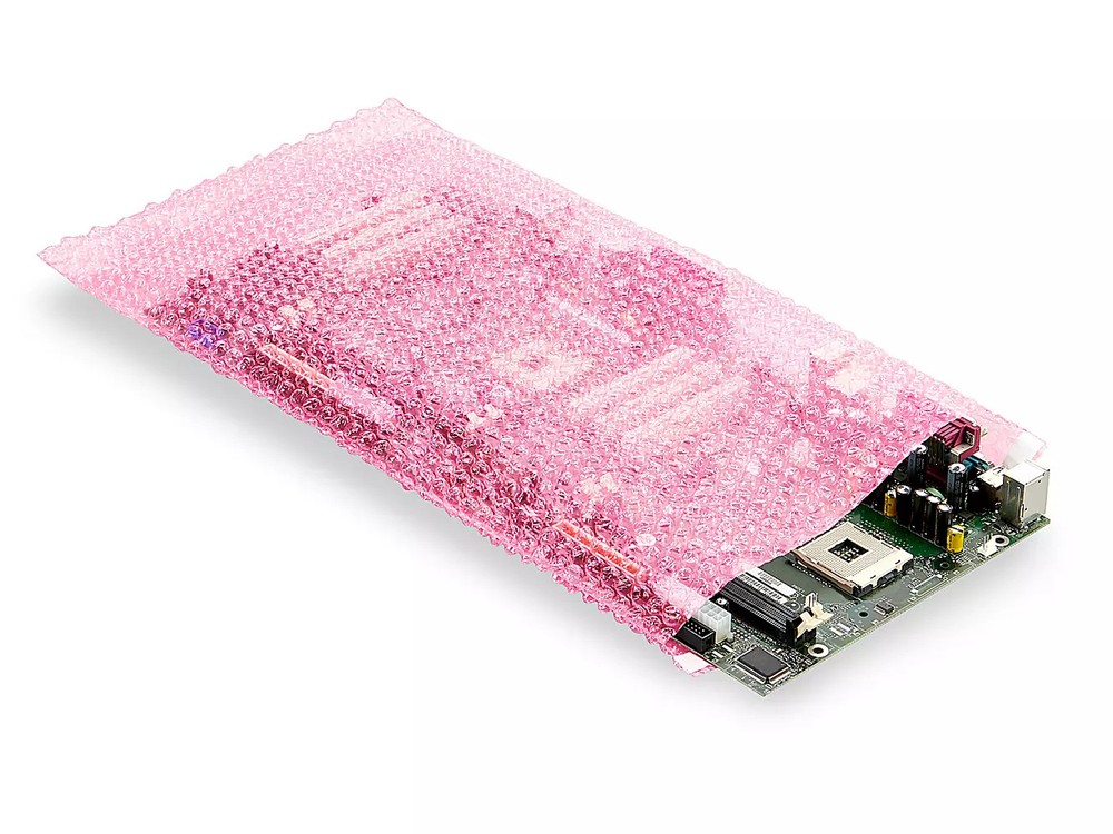 Pack of 200 Anti-Static Bubble Bags – Self-Seal, 10 x 20″