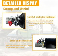 15 Quart 12V DC Double Acting Hydraulic Pump Power Unit (Steel) for Dump Trailer