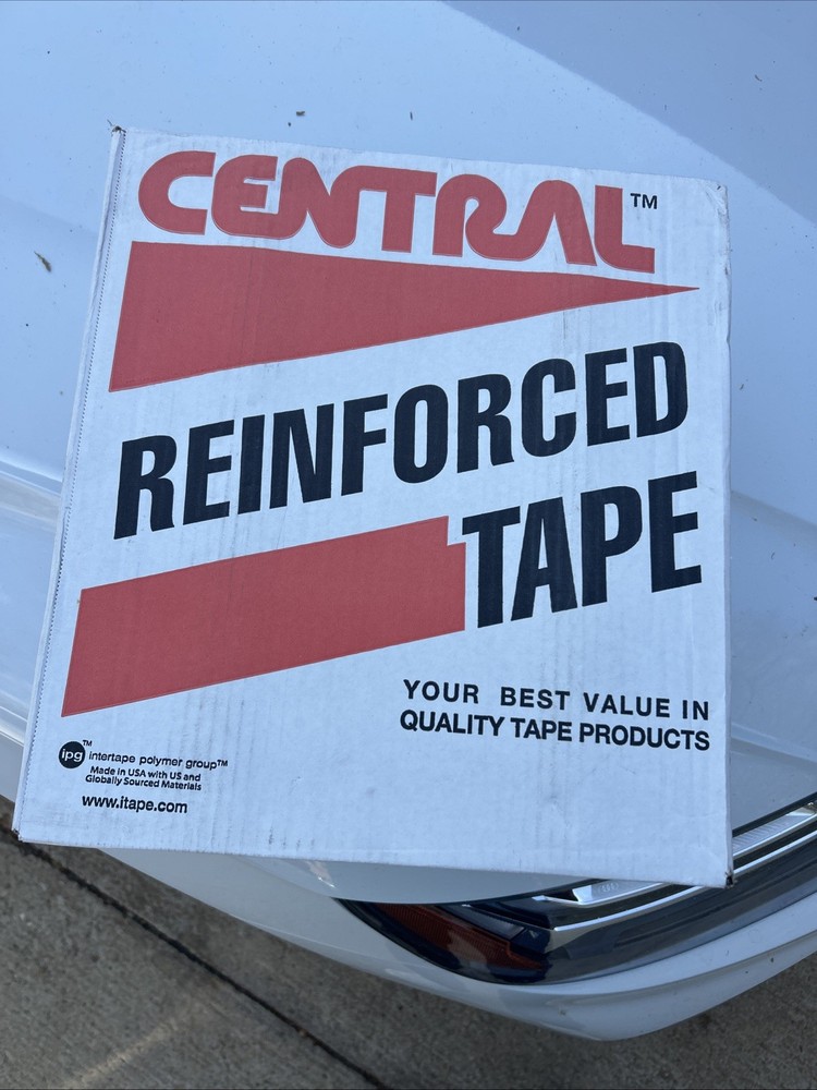 Case Central 240 Reinforced Water Activated Tape 72mm x 450 ft (10 Rolls) Logo