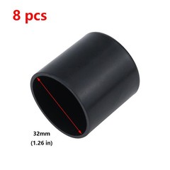 Antrader Round Shape PVC Rubber Covers 1.25″/32mm Inner Dia., 8pcs, Black