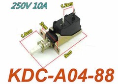 5Pcs Hi Quality 10A 250V AC SPST 2 Pins Push Button Power Switch KDC-A04-88 TUV