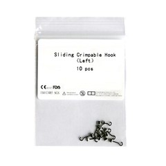 10 Pcs 1 Pack Dental Crimpable Hooks Size Long Curved Left Fix On Wires Hook