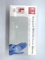 Synguard Nitrile Exam Gloves Powder-Free Blue large (4x 100/Bx)