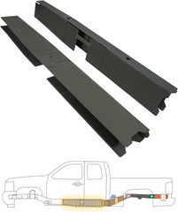 Full Center Frame Rust Repair Kit Fit for 2007-2014 2Nd Gen Chevy Silverado & 3R
