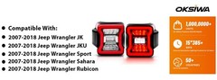 LED Tail Lights for 2007-2018 Jeep Wrangler JK JKU Tunnel Shaped Light Rear Lamp