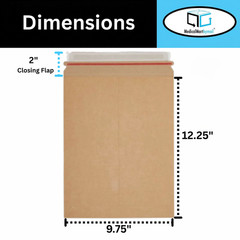 9.75″ x 12.25″ Rigid Photo Document Mailers Shipping Envelopes Kraft 100 Pieces