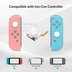 BRONAL TMR Hall Effect Joystick Replacement for JoyCon – 32 in White 2 pairs