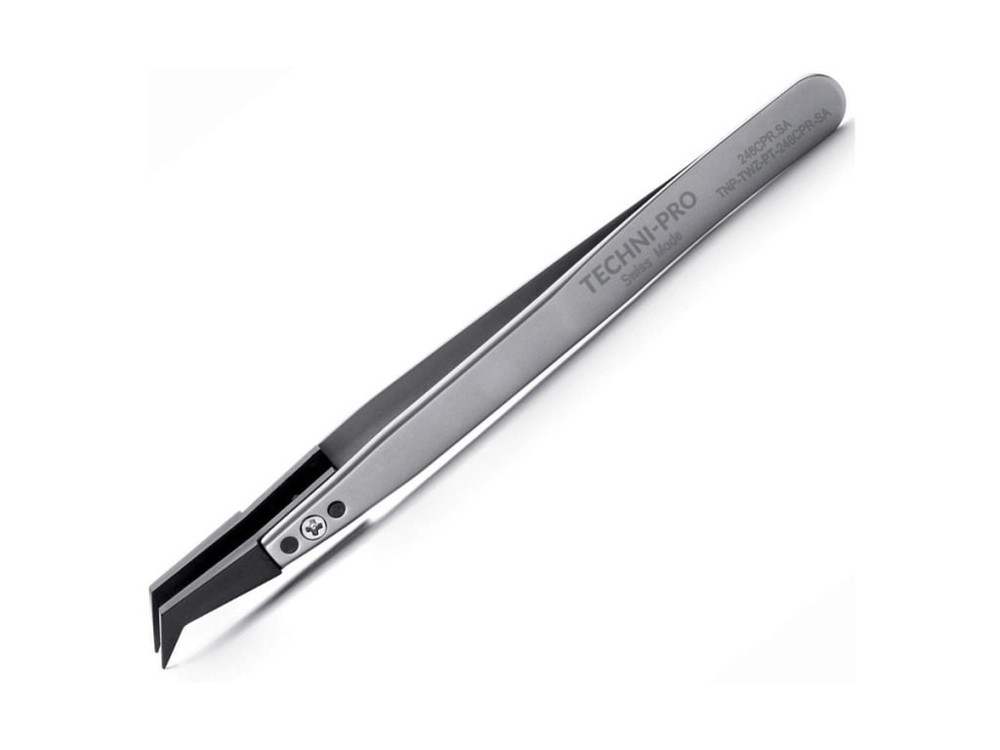 Techni-Pro TNP-TWZ-PT-246CPR-SA – Tweezers, ESD Plastic Tip, Style 246, Carbon