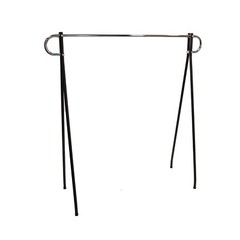 Clothing Rack Black & Chrome Single Rail Retail Storage Garment Salesman 60 x 60