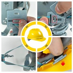TRQWH Yellow Safety Hard Hat Adjustable Vents Cotton Sweatband Safety Helmet