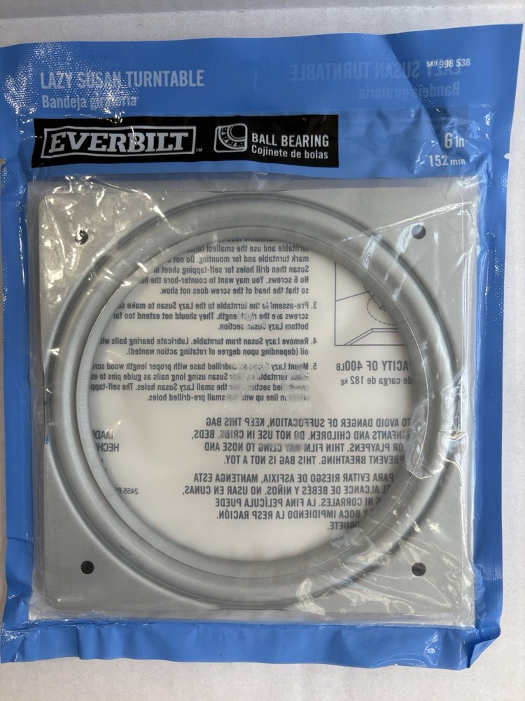 Everbilt 6″ Lazy Susan Turntable 400 LBS pounds Steel Ball Bearing 6 Inch