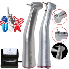 Dental Electric 1:5 increase Contra Angle (LED) Red Ring fit NSK micromotor USPS
