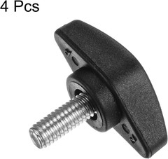 4 Pcs T-Wing Knobs, M6 x 14mm Male Thread Plastic Clamping Handles