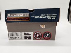 Skechers Nampa Groton Mens Work Shoes Slip Resistant Memory Foam Black 7 77157