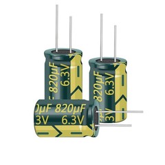 10pcs 6.3v 820uf Capacitor 8x12mm0.31×0.47in High Frequency Aluminum Electroly