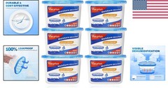 Fragrance-Free Moisture Absorbers – 6 Pack Leakproof Dehumidifier for Any Room