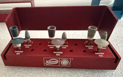 Set of 8 Bur Blocks: 6 Brasseler, 1 Komet, 1 Henry Schein Bur Blocks