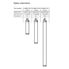 M4 Thread Ceramic Stem 100mm Length CMM Stylus Extension Compatible A-5000-7727