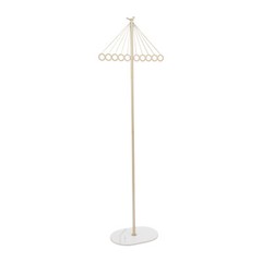 Metal Clothing Display Rack Coat Shelf Entrance Clothing Rack with 10 Hooks USA