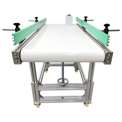 59×19.7in PU Belt Conveyor Machine Food Inclined Conveyor110V 120W Highly Adjust