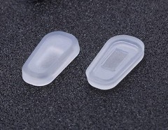 5 Pairs Slip-on Nose Pads Covers,Soft 1 Pair (Pack of 1), Frosted White