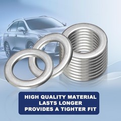 24PCS Aluminum Oil Drain Plug Washers M14 for Honda Acura Civic Accord