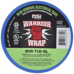 3/4 in x 60 ft Blue Vinyl Electrical Tape 7mil Heavy Duty Insulation Wire Repa