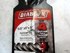 5/8 In. X 6 In. X 8 In. Rebar Demon Sds-Plus 4-Cutter Full Carbide