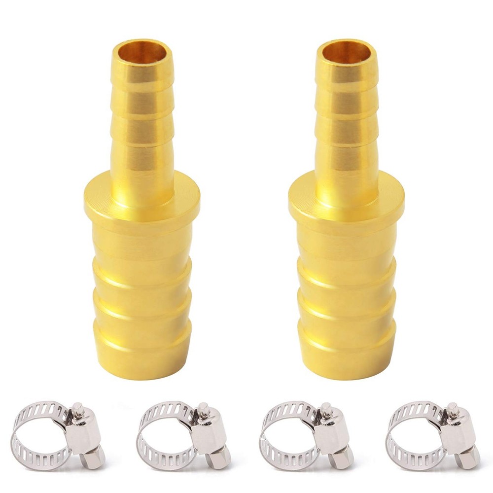 Brass Hose Barb Reducer, 5/16″ to 1/4″ Hose ID, Reducing Barbed Hose Splicer Men
