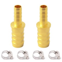 Brass Hose Barb Reducer, 5/16″ to 1/4″ Hose ID, Reducing Barbed Hose Splicer Men